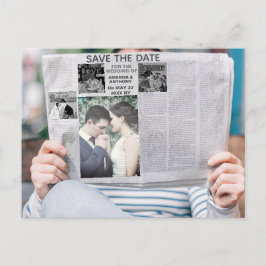 Postal De Invitación Divertida foto del personalizado del periódico sal