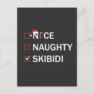 Postal De Invitación Divertida Navidad traviesa Skibidi Gen Alpha