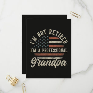 Postal De Invitación Divertida "Soy un abuelo profesional" jubilación