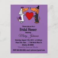 Divertido Personalizado Boda de perro de Dachshund