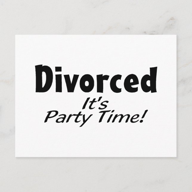 Postal De Invitación Divorcio es tiempo de Fiesta (Anverso)