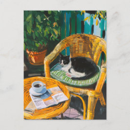 Postal De Invitación Domingo perezoso mañana | Acogedora pintura para g