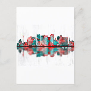 Postal De Invitación Dortmund Germany Skyline