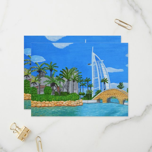 Postal De Invitación Dubai, Emiratos Árabes Unidos (Anverso/Reverso In Situ)