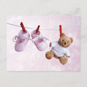 Postal De Invitación Ducha de bebé para chica