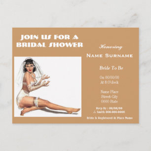 Postal De Invitación ducha de novia, soltera, fiesta...