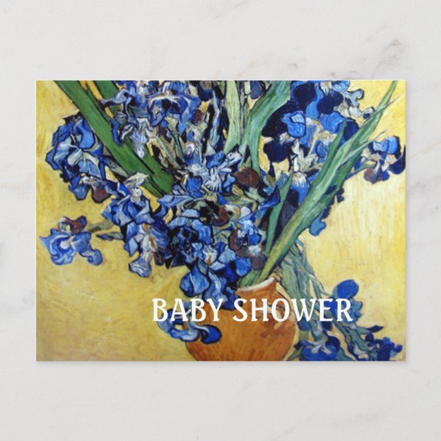 Postal De Invitación Ducha de novia. Vincent van Gogh (Anverso)