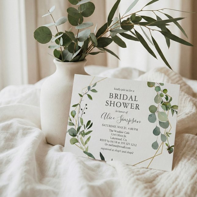 Postal De Invitación Ducha nupcial de jardín de vegetación presupuestal (Subido por el creador)