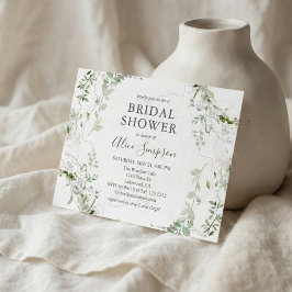 Postal De Invitación Ducha nupcial de vegetación de sabores presupuesta