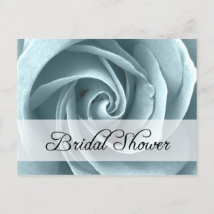 Postal De Invitación Ducha nupcial : Rosa azul: