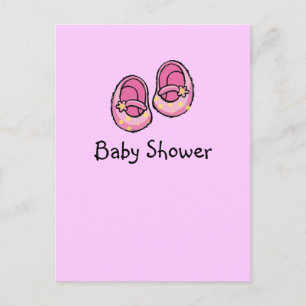 Postal De Invitación Ducha para bebés (chica)
