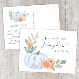 Postal De Invitación Dulce Calabaza Bebé Ducha