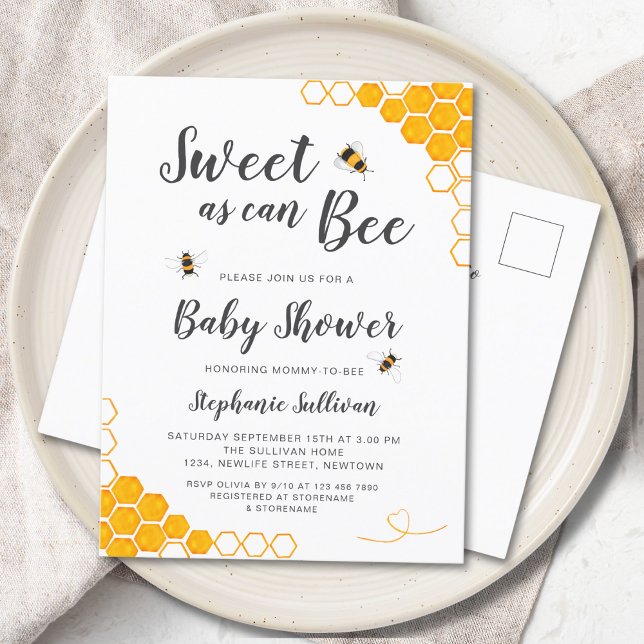Postal De Invitación Dulce como puede ser Baby Shower (Subido por el creador)
