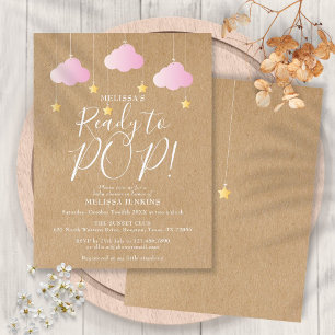 Postal De Invitación Dulce lista para llegar rústica fiesta de bebé en 