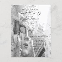 Postal De Invitación Dulce mágico de la Moda Masquerade de Guay 16