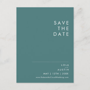 Postal De Invitación Dusty Boho   Verde Avisa de la Fecha
