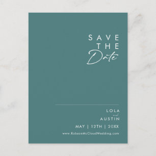 Postal De Invitación Dusty Boho   Verde Avisa la Fecha