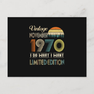 Postal De Invitación Edición Limitada Vintage Noviembre 1970 Lo Que Qui