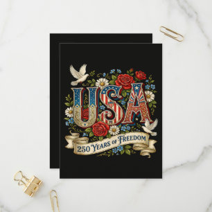 Postal De Invitación EE. UU.  América 1776-2026 250 Años Libertad