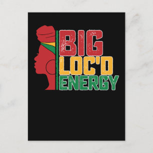 Postal De Invitación El 11 de junio Big Loc'd Energy Black Freedom