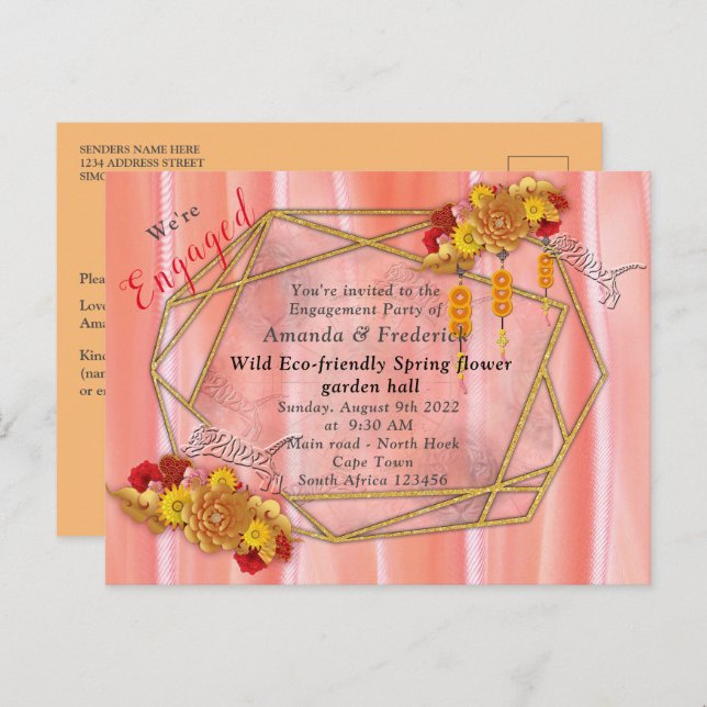 Postal De Invitación El año del tigre (Anverso / Reverso)