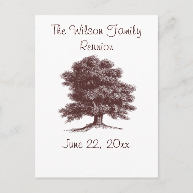 Postal De Invitación El árbol familiar (Anverso)