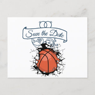 Postal De Invitación El baloncesto salva al Boda de fechas