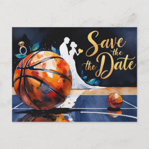 Postal De Invitación El baloncesto salva al Boda de fechas
