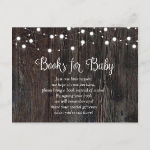 Postal De Invitación El bebé está preparando libros de Baby Shower rúst