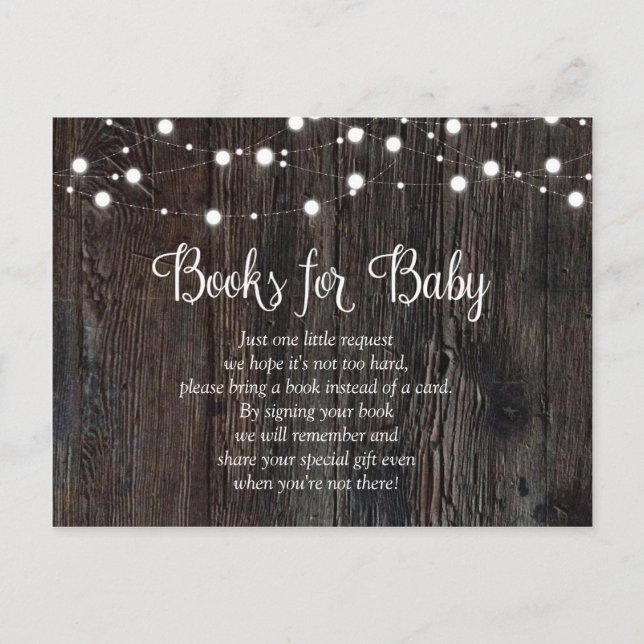 Postal De Invitación El bebé está preparando libros de Baby Shower rúst (Anverso)