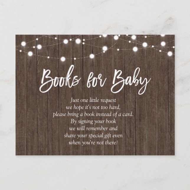 Postal De Invitación El bebé está preparando libros de Baby Shower rúst (Anverso)