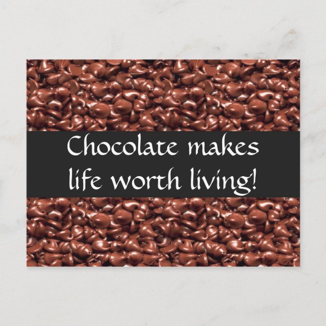 Postal De Invitación El chocolate hace que la vida valga la pena las ta (Anverso)