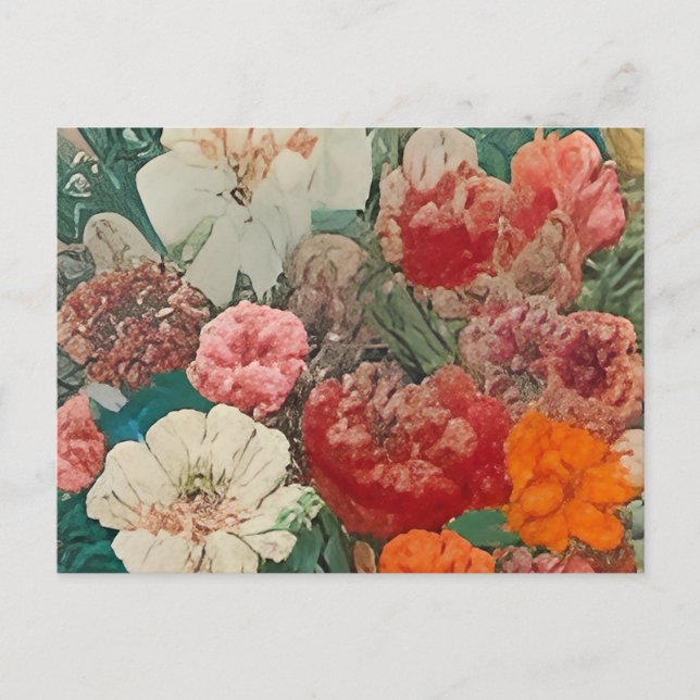 Postal De Invitación el cierre de un cuadro de flores (Anverso)