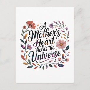 Postal De Invitación El Corazón de una Madre Sostiene el Universo