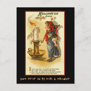 Postal De Invitación El fiesta de los Rótulos de Halloween invita con