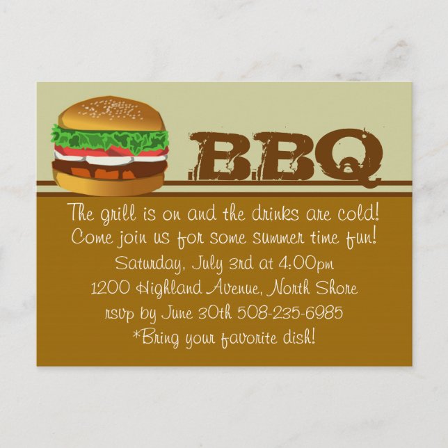 Postal De Invitación El Grill está en... (Anverso)