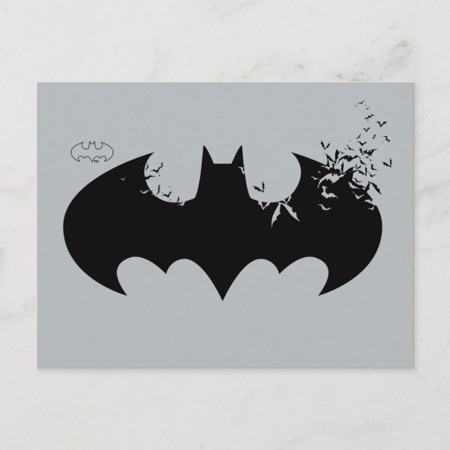 Postal De Invitación El logotipo clásico de Batman se disuelve en la ta (Anverso)