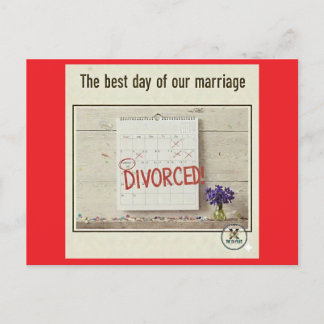 Postal De Invitación El mejor día - ¡Divorciado!