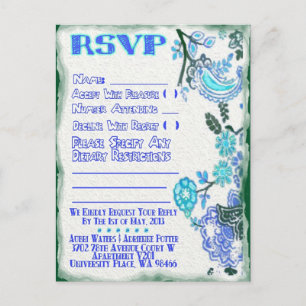 Postal De Invitación El RSVP de Adrienne