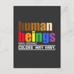 Postal De Invitación El ser humano 100% de los colores orgánicos puede