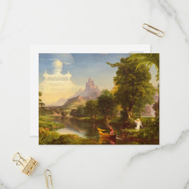Postal De Invitación El viaje de la vida, la juventud, 1842 de Thomas C (Anverso/Reverso In Situ)