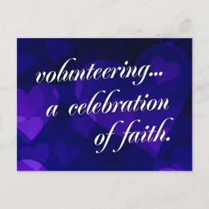 Postal De Invitación El voluntariado es una celebración de la fe espiri