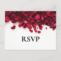 Elecciones de comidas del Boda Rojo Rosa Rsvp