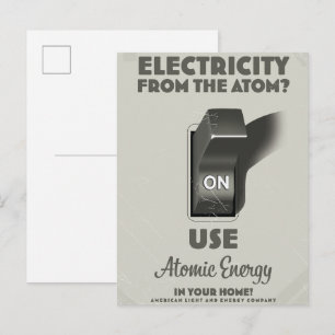 Postal De Invitación Electricidad del Átomo