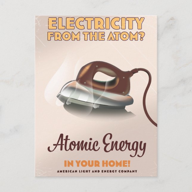 Postal De Invitación ¿Electricidad del átomo? (Anverso)