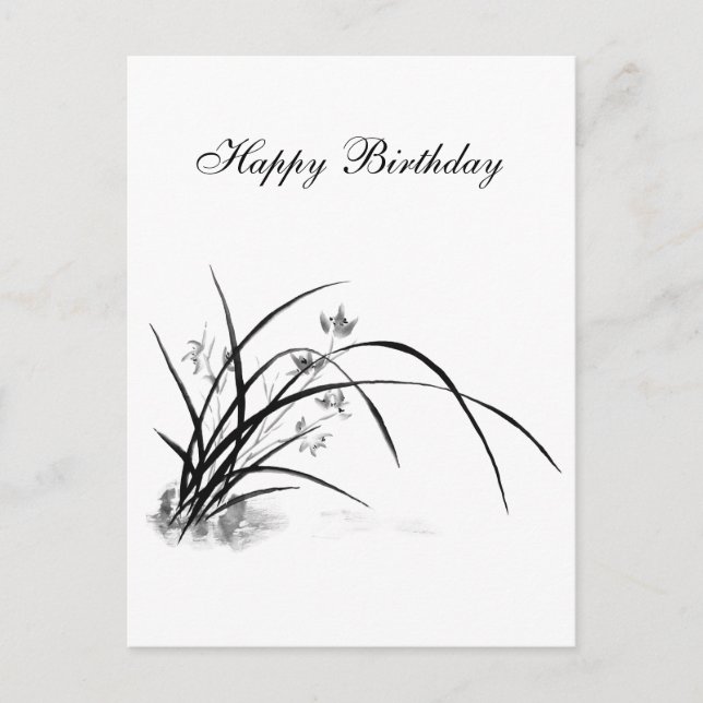 Postal De Invitación Elegancia orquídea (Anverso)