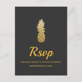 Postal De Invitación Elegancia Tropical | Respuesta Boda Piña