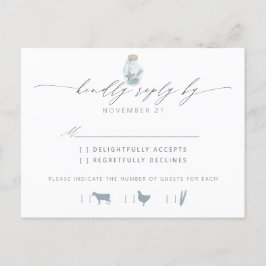 Postal De Invitación Elegant Beach Seashell Script Wedding RSVP