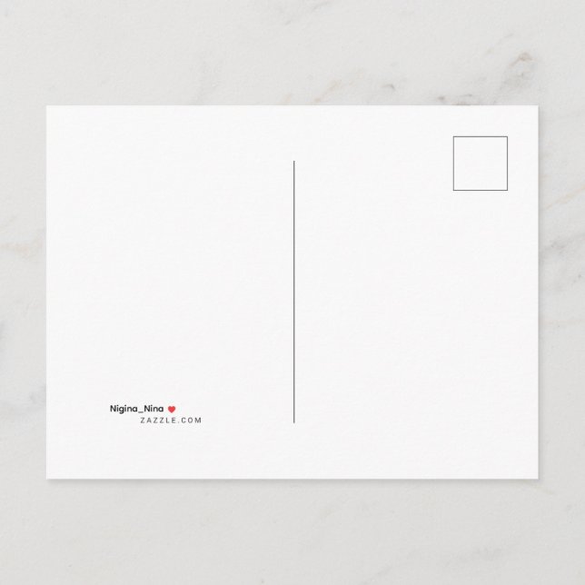 Postal De Invitación Elegant Wildflower Meadow Line Art (Reverso)