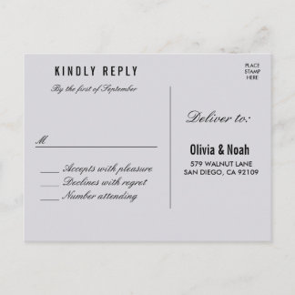 Postal De Invitación Elegante Bokeh elegante de bodas grises moderno po